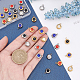 Unicraftale 32Pcs 8 Color 304 Stainless Steel Rhinestone Charms STAS-UN0023-86-2