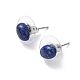 Boucles d'oreilles en lapis lazuli naturel pour femme EJEW-E285-01P-01-2