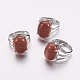 Natural & Synthetic Gemstone Wide Band Finger Rings RJEW-K224-A-3