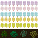 ARRICRAFT 80Pcs 5 Colors Luminous Resin Decoden Cabochons RESI-AR0001-35-1
