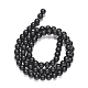 Synthetic Black Stone Beads Strands G-G508-6MM-3