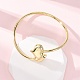 Женские латунные браслеты в форме сердца BJEW-Q060-04G-2