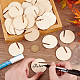 FINGERINSPIRE 40 Pcs Wood Circle Drink Tags Wood Wedding Name Place Card Blank Wooden Drink Tags Flat Round Wood Wine Glass Name Tags Goblet Drink Marker for Christmas Halloween Wedding Party Decor AJEW-FG0002-96-3