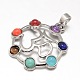 Chakra Jewelry Brass Gemstone Yoga Pendants KK-J298-27-NR-1