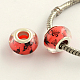 Large Hole Butterfly Pattern Acrylic European Beads OPDL-Q128-04G-1