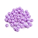 プラスチックビーズ  ラウンド  ライラック  6x5.5mm  穴：1.8mm  約3846個/500g&nbsp;MACR-S378-01K-1