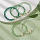 5 pièces ensemble de bracelets extensibles en perles de verre BJEW-JB09677-04-5