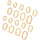 Unicraftale 18 pièces 9 tailles en acier inoxydable plaine bague bague dorée empilable bague bague hypoallergénique mariage classique anneau pour la fabrication de bijoux RJEW-DC0001-10-1