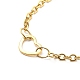 304 braccialetto a catena a maglie di cuore in acciaio inossidabile da donna BJEW-B064-08G-2