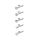 Носовые шпильки из прозрачного кубического циркония AJEW-PW0005-20C-1