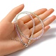 Bling-Glas-Halskette mit runden Perlen für Damen NJEW-PH01490-04-5
