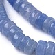 Природные голубые авантюрин бисером пряди G-I265-07A-3