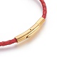 Création de bracelet tressée en cuir MAK-L018-02B-03-2
