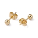 Rack Plating Brass Round Ball Stud Earrings for Women EJEW-F294-08A-G-1