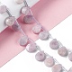 Perles naturelles de perles de lépidolite G-G805-B18-2