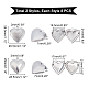 DICOSMETIC 16pcs 2 Styles 28.5mm 316 Stainless Steel Heart Locket Pendants Photo Frame Charms Heart with Wave Pattern Locket Charms for Memorial Jewelery Making STAS-DC0002-69-3