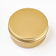 丸いアルミ缶  アルミジャー  化粧品の貯蔵容器  ろうそく  キャンディー  ねじ蓋付き  ゴールドカラー  5.7x2.7cm  容量：50ml（1.69液量オンス） CON-L010-04G-2