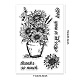 PH PandaHall Sunflower Bouquet Clear Stamp DIY-WH0618-0029-2