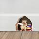 OLYCRAFT Mouse Hole Theme Wall Sticker Mouse Reading Wall Decal Peel Mouse PVC Wall Decoration Stickers Animal Delicate Design for Living Room Bedroom 20x12.6 DIY-WH0228-583-5