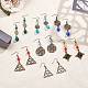 Наборы для самостоятельного изготовления сережек с узлом «Тринити» DIY-SC0012-12AB-5