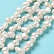 Naturales keshi abalorios de perlas hebras PEAR-J007-49-2