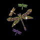 SUPERDANT Dragonfly Iron on Rhinestone T-Shirt Crystal Heat Transfer Hot fix Rhinestone Bling DIY Decals for Clothing T-Shirts Vest Shoes Hat Jacket DIY Accessories DIY-WH0303-111-1