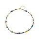 Lampwork mauvais œil et perles de verre collier bracelet extensible SJEW-JS01246-3