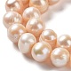 Fili di perle di perle d'acqua dolce coltivate naturali PEAR-E019-17-3