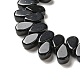 Brins de perles d'obsidienne en acajou noir naturel G-B064-B53-4