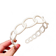 Plastic Curb Chains Shape Hair Bands OHAR-PW0003-188A-1