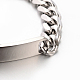 304 bracelets chaîne à maillons gourmette en acier inoxydable id X-STAS-M175-07P-2