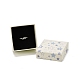 厚紙のジュエリーボックス  黒のスポンジマット付き  ジュエリーギフト包装用  星型の正方形  ベージュ  5.3x5.3x3.2cm CON-D012-04A-01-3