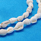 Chapelets de perles de coquille de trompette naturelles S02KI011-3