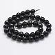 Natural Black Tourmaline Beads Strands G-J373-25-6mm-3