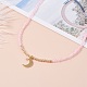 Star & Moon Pendant Necklaces Set for Teen Girl Women NJEW-JN03738-05-3