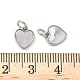 Сердечные подвески из натуральных белых ракушек KK-D502-19P-3