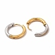 Двухцветные серьги-кольца Huggie из нержавеющей стали 304 для женщин EJEW-C011-07B-2