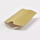 クラフト紙の結婚式の好きなギフトボックス  枕  ゴールド  7.7x13x3.5cm CON-WH0033-B-04-3