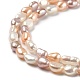 Fili di perle di perle d'acqua dolce coltivate naturali PEAR-L033-30A-2