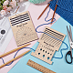 BENECREAT 1 Set Rectangle Wooden Wooden Knitting Needle Gauge & Yarn Wrap Guide Board DIY-BC0006-96-4