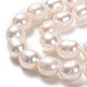 Fili di perle di perle d'acqua dolce coltivate naturali PEAR-L033-75-01-2