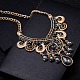 Fashion Women Jewelry Zinc Alloy Glass Rhinestone Bib Statement Choker Collar Necklaces NJEW-BB15125-E-5