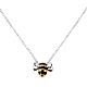 女性のための真鍮の蜂の魅力のネックレス  プラチナ·ゴールデン  16.93インチ（43cm） JN1030A-1