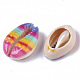 Perles de coquillage cauri naturelles imprimées SSHEL-R047-01-A06-3