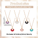 ANATTASOUL 6Pcs 6 Colors Enamel Shell with Plastic Pearl Pendant Necklaces Set for Women NJEW-AN0001-54-2