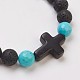 Perles synthétiques turquoise étirer bracelets X-BJEW-JB03710-01-2