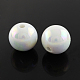 AB Color Plated Acrylic Gumball Beads for Bubblegum Necklace PACR-R204-8mm-01-1