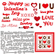 GLOBLELAND 1Set Love Cutting Dies Metal Valentine's Day Words Die Cuts Embossing Stencils Template for Paper Card Making Decoration DIY Scrapbooking Album Craft Decor DIY-WH0309-648-1
