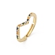 Волнистые латунные микропаве кубические цирконии регулируемые кольца RJEW-S400-15G-4