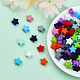 Chgcraft 84 pièces 14 couleurs perles étoiles en silicone mini forme d'étoile perle en vrac perles d'espacement colorées douces pour la fabrication de bijoux de bracelet à bricoler soi-même SIL-CA0001-26-5